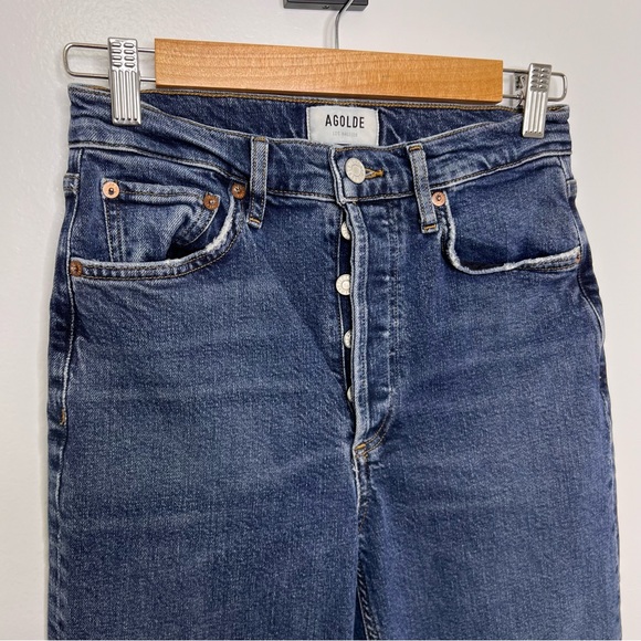 AGOLDE Riley Long High Rise Straight Jeans - Picture 4 of 9